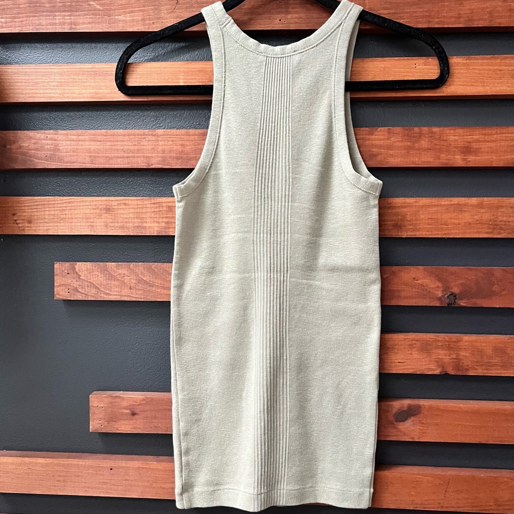 Ralph Lauren Elegant Muted Olive Green Cotton High Neck Tank Top Size Small - Picture 5 of 6